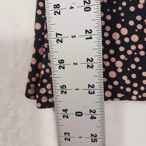 Boden,  Women's Top, Size 8, Black with Soft Pink Dots,  Lyocell and Wool Blend - Picture 12 of 16